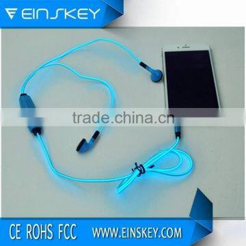 Mobile phone accessory light EL wire earphone