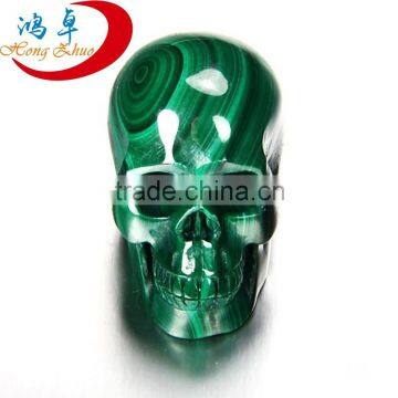 Hot wholesale 2 inch crystal skull hand carved multi colored Malachite crystal skull healing for home decoration