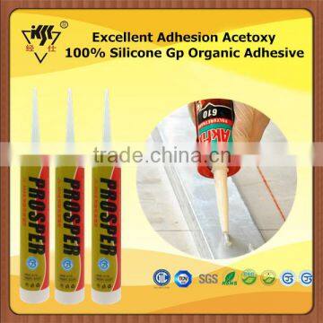 Excellent Adhesion Acetoxy 100% Silicone Gp Organic Adhesive