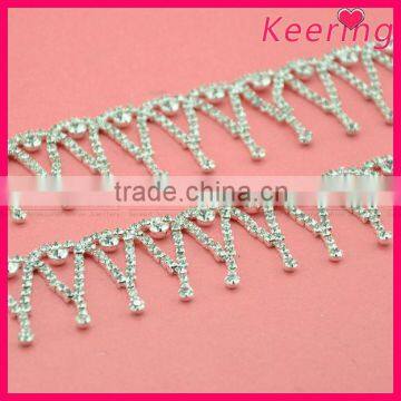 cheap fashion clear stone rhinestone jewelry chain WRC-216