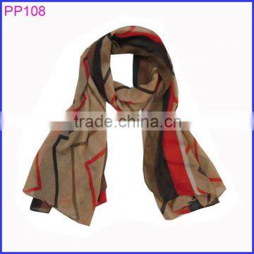 Beautiful ladies fashion cotton voile scarf