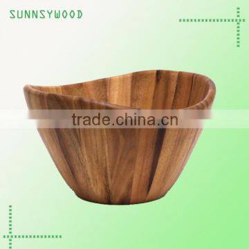 custom acacia wooden salad bowl sets