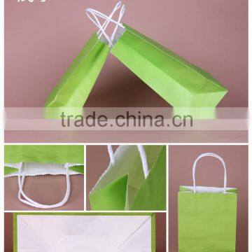 Recyclable kraft paper bags with handles