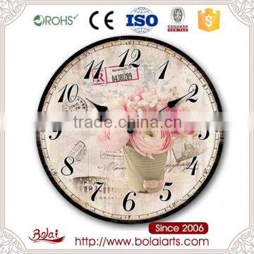 Fancy romantic lifestyle old city building stamps gif wall clock for coffee shop