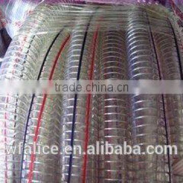 25mm Diameter PVC Steel Wire Reinforced Pneumatic Spiral Hard Suction Braided Hose