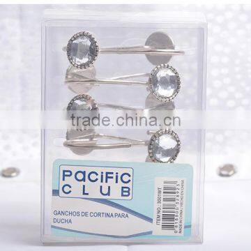 2015 Hot Sale PEVA Dot Prnting Shower Curtain Set for Bathroom , Best Price Shower Curtain Hooks photo-3