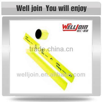 Promotiona Printed Logo Cheap Customer Reflective Slap Bracelet