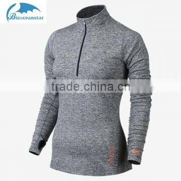 2016 Half-Zip Women's Running Training Tops /Shirt High quality Dry fit compression shirts