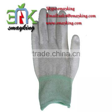 13G Seamless liner PU coated ESD Palm Glove