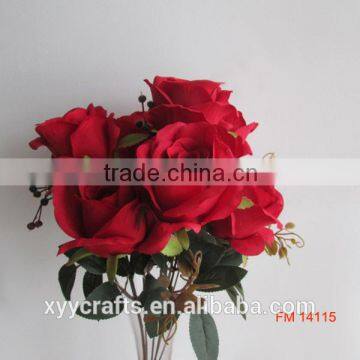 Artificial Flower Bush or Silk Flower Bush Home Decoration Flower Boquet photo-3
