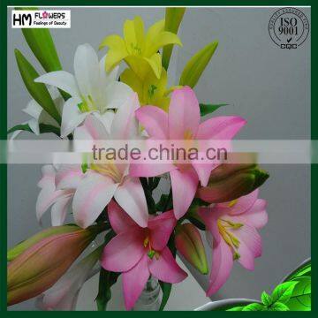 real touch PU Lily Spray artificial flowers waterproof artificial lily flowers