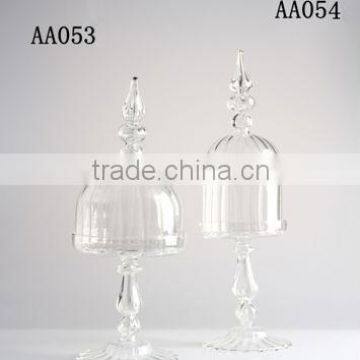 Clear Glass Cake Dome Dessert Base Stemmed Pedestal