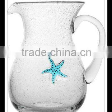 Classic beach beer ,juice glass pot,sea star Glass