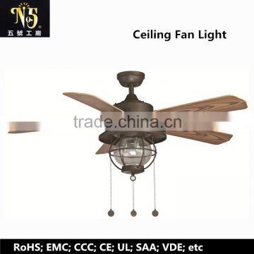 European Style Retro Ceiling Fan Lamp Metal Ceiling Fan Lamp With CE UL RoHS EMC SAA Certificated