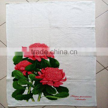 Silkscreen Printed Tea Towel Kitchen Linen Teatowel Printed for Sales &home Decoration