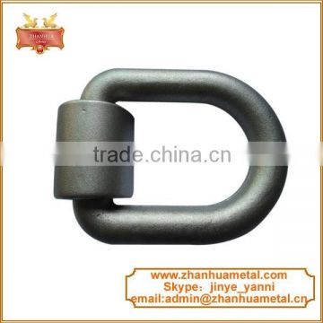 Forged Metal welded d ring With bracket