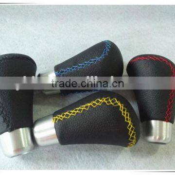 Universal auto gear shift knob with leather