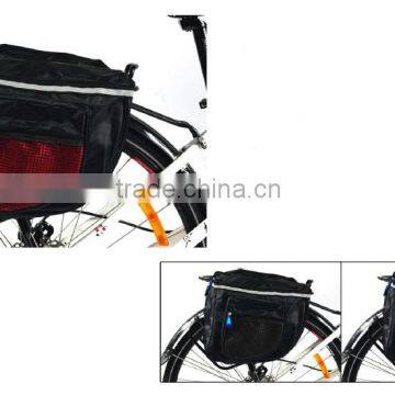 Bicycle Nylon Fabric Waterproof 600D PVC Luggage Carrier Rack Holder Bag with 3M Reflective Stripe