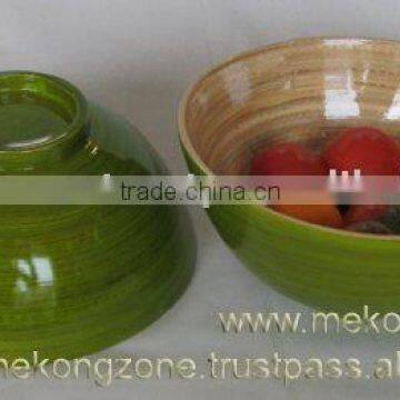 coiled bamboo bowl