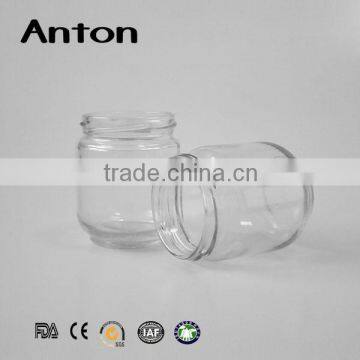 170ml Hot sell high quality glass storage jar /glass honey jar/Jam jar with metal lid