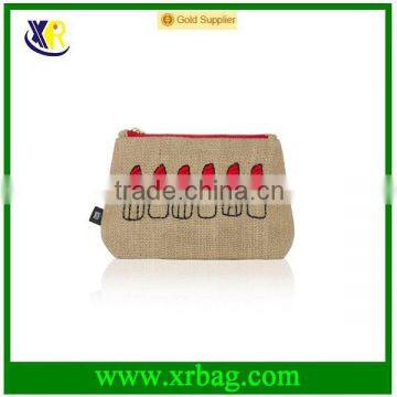 Naturel Lipstick Pouch jute burlap cosmetic bag