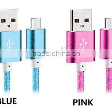 METAL SHELL FAST SPEED NYLON BRAIDED USB CHARGER CABLE FOR ANDROID photo-3