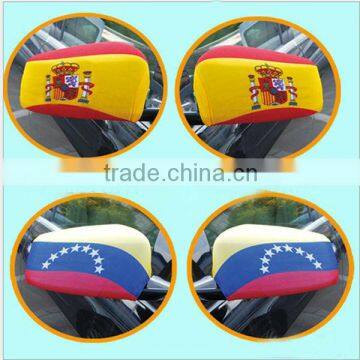 Stretch fabric custom car side mirror cover,printing wing flag