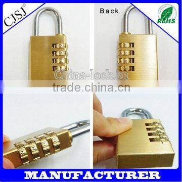40mm 4-Digit Resettable mailbox Brass Combination Lock