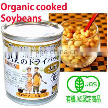 Japanese Organic Cooked Soybeans can 130g Made in JAPAN