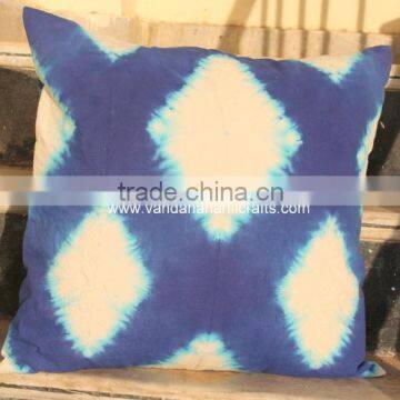 Home decorHand Block Printed Cotton Cushion Cover (all size available) indigo blue