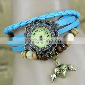 Wholesale New Style Retro Metal Fashion Leather Bracelet Water Quartz Hand Clock Women Wrist Watch ,antique Gold Filled Watch photo-5