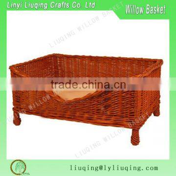 Factory wholesale handmade Wicker pet baskets/Funny dog beds/Wicker dog bed