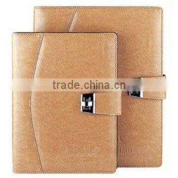 ZJ-J-00022 Beige Leather Magnetic Journal