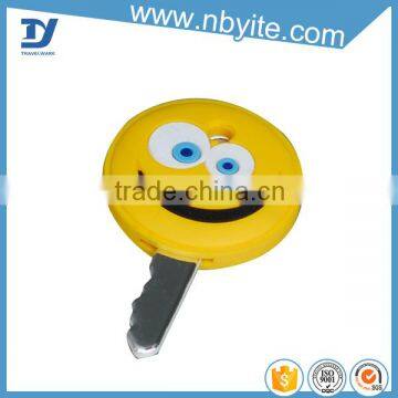 Sef of 2 Lovely Smile Face PVC Portable key cover, Key cap, Key Tag