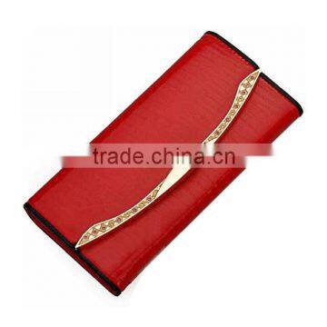 WA6022 Designer ladies wallets and purses rhinestone purses red PU blank lady wallet                        
                                                Quality Choice