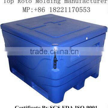 Rolling insulated bins Ice fish tubs seafood container fish cooler box