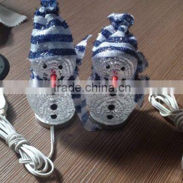 usb led christmas snow man light