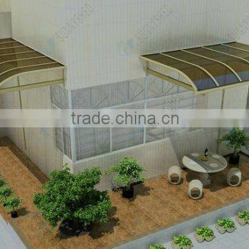 Strong than canvas DIY window canopy with Aluminum and polycarbonate for shelter