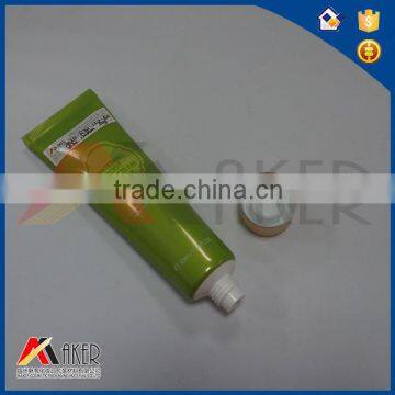 CC cream aluminum plastic barrier oval tube with metallic cap