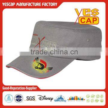 100%cotton OEM custom army cap/flat top army hat