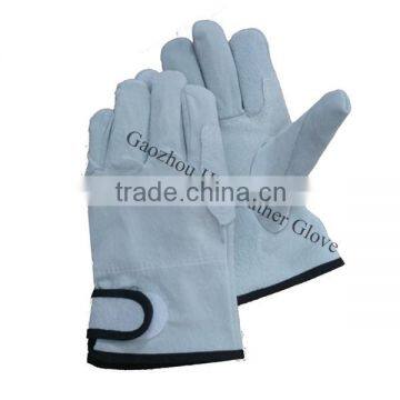 Pig Leather Driver Working Leather Gloves photo-4