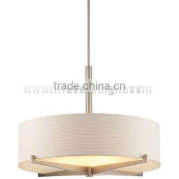 UL Listed Hotel Drum Fabric Shade Hanging Light For Indoor Room C81331