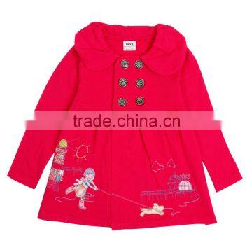 F2986 2-6Y wholesale new with red striped baby girl long sleeve t-shirt