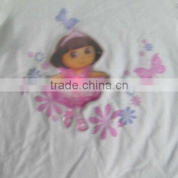 with lights sticker patches clothes garment cartoon dora tshirt