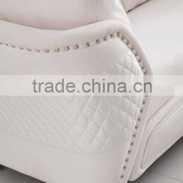 Luxury Italian New Classic White Fabric Sofa Set 1+2+3 AL045