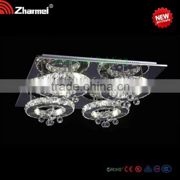 Fashionable Best-selling four ring shaped Crystal decoration Ceiling Lamp/light