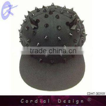 Custom stud spike hat snapback caps punk style hat