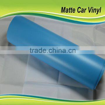 Blue color film 1.52X30M matte PVC auto vinyl vehicle wrap