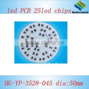 25 led chips PCB