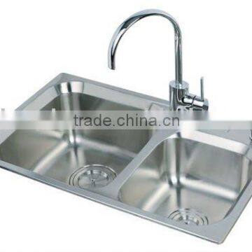 2015 NEW DESIGN DOUBLE BOWL STAINLESS STEEL KITCHEN SINK